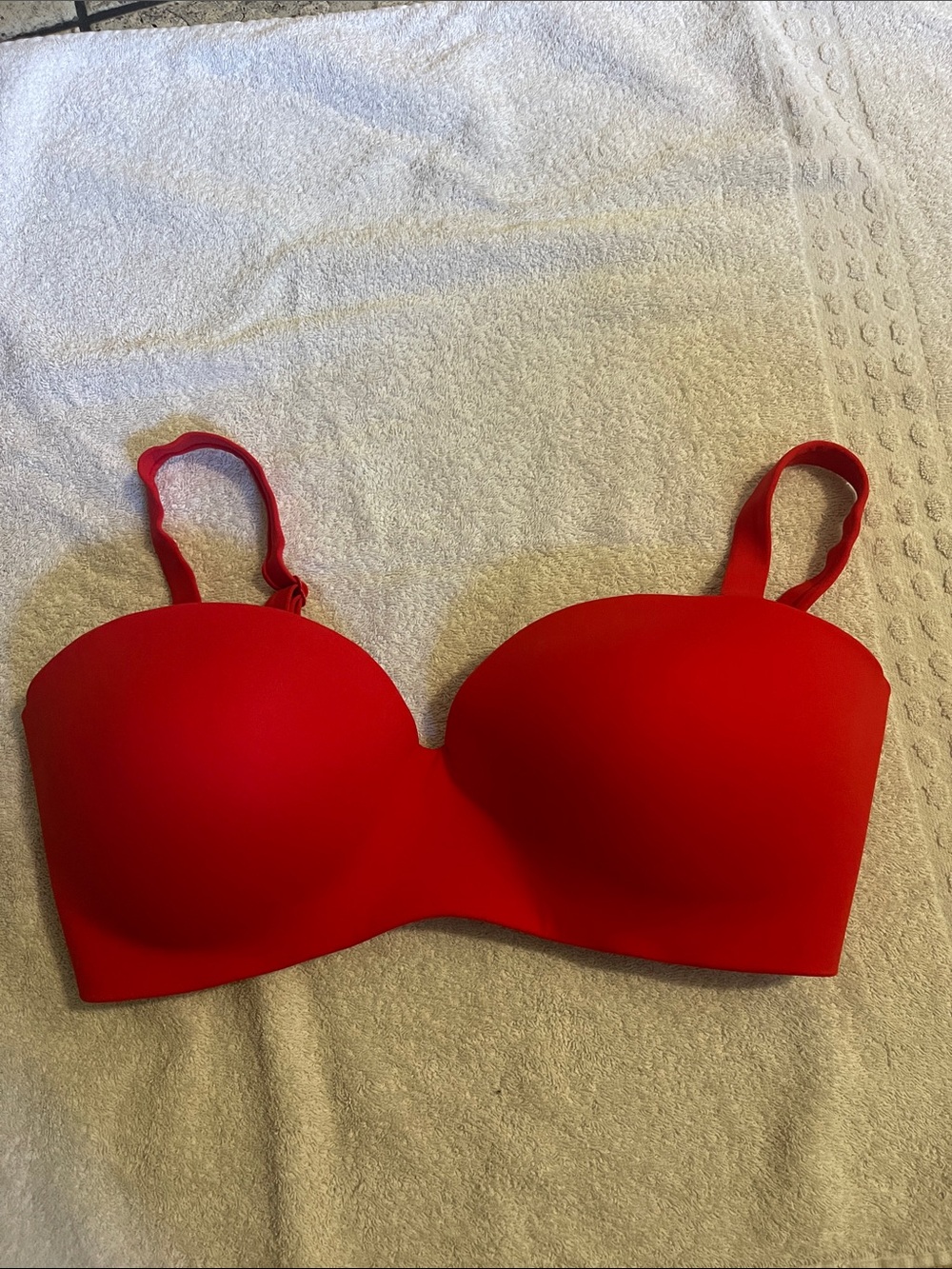 TA3 Wireless Swim Bra Red Supportive Bikini Top Women Size M Large Cup F/G/H